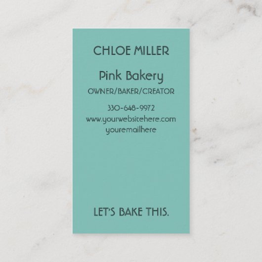 Visitekaartje met blauwe vlinder (Achterkant)