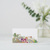 visitekaartje met bloemen (Staand voorkant)