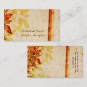  visitekaartje met bloemen (Voorkant / Achterkant)