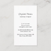 Visitekaartje met bloemenachtergrond (Achterkant)