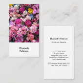 Visitekaartje met bloemenachtergrond (Voorkant / Achterkant)
