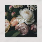 Visitekaartje met bloemkwadraten (Voorkant)