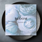 Visitekaartje met bloemkwadraten