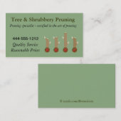 Visitekaartje met boomprunning, aanpasbaar (Voorkant / Achterkant)