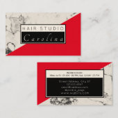 Visitekaartje met breukstreep en rode diagonaal (Voorkant / Achterkant)