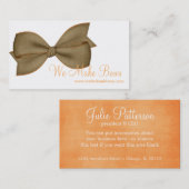 Visitekaartje met bruine en Oranje stijl 1 (Voorkant / Achterkant)