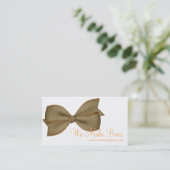 Visitekaartje met bruine en Oranje stijl 1 (Staand voorkant)