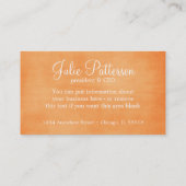 Visitekaartje met bruine en Oranje stijl 1 (Achterkant)