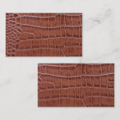 Visitekaartje met bruine ledertextuur (Voorkant / Achterkant)
