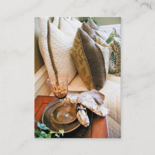 Visitekaartje met buik en ontbijt