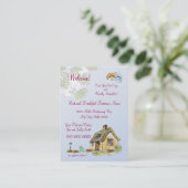 Visitekaartje met buik en ontbijt (of?) (Staand voorkant)