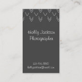 Visitekaartje met chrokbordpijlen (Achterkant)