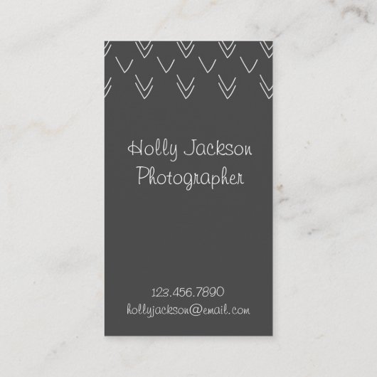 Visitekaartje met chrokbordpijlen (Achterkant)