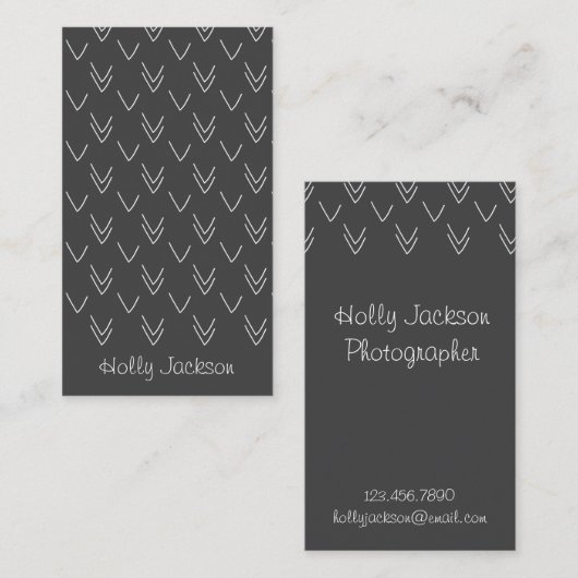 Visitekaartje met chrokbordpijlen (Voorkant / Achterkant)