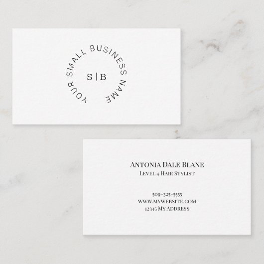 Visitekaartje met Circle Text Logo (Voorkant / Achterkant)