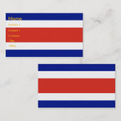 Visitekaartje met Costa Ricaanse vlag (Voorkant / Achterkant)