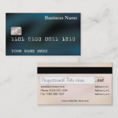 Visitekaartje met creditcardstijl (tweezijdig) bla (Voorkant / Achterkant)