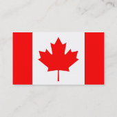 Visitekaartje met de Canadese vlag (Achterkant)
