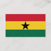 Visitekaartje met de Ghanese vlag (Achterkant)