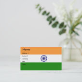 Visitekaartje met de Indiase vlag (Staand voorkant)