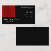 Visitekaartje met de moderne, professionele rode z (Voorkant / Achterkant)