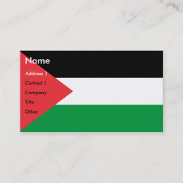 Visitekaartje met de Palestijnse vlag