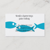 Visitekaartje met de thema's Gevist, zeevruchten o (Achterkant)