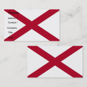 Visitekaartje met de vlag van Alabama. (Voorkant / Achterkant)