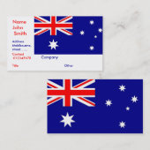 Visitekaartje met de vlag van Australië (Voorkant / Achterkant)
