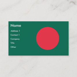 Visitekaartje met de vlag van Bangladesh
