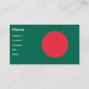Visitekaartje met de vlag van Bangladesh