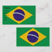 Visitekaartje met de vlag van Brazilië (Voorkant / Achterkant)