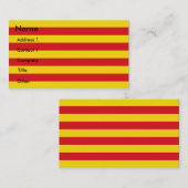 Visitekaartje met de vlag van Catalonië (Voorkant / Achterkant)