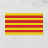 Visitekaartje met de vlag van Catalonië (Achterkant)