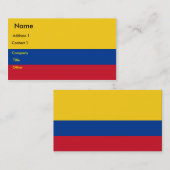 Visitekaartje met de vlag van Colombia (Voorkant / Achterkant)