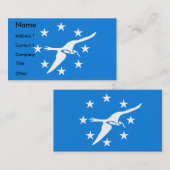 Visitekaartje met de vlag van Corpus Christi, Vere (Voorkant / Achterkant)