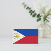 Visitekaartje met de vlag van de Filipijnen (Staand voorkant)
