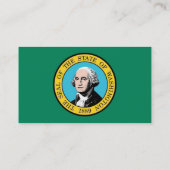 Visitekaartje met de vlag van de staat Washington (Achterkant)