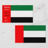 Visitekaartje met de vlag van de Verenigde Arabisc (Voorkant / Achterkant)