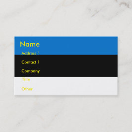 Visitekaartje met de vlag van Estland
