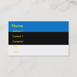Visitekaartje met de vlag van Estland