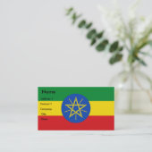 Visitekaartje met de vlag van Ethiopië (Staand voorkant)