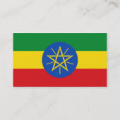 Visitekaartje met de vlag van Ethiopië (Achterkant)