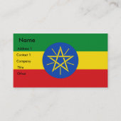 Visitekaartje met de vlag van Ethiopië (Voorkant)