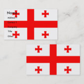 Visitekaartje met de vlag van Georgië (Voorkant / Achterkant)