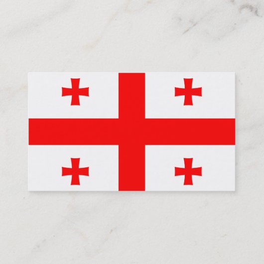 Visitekaartje met de vlag van Georgië (Achterkant)