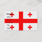 Visitekaartje met de vlag van Georgië (Voorkant)