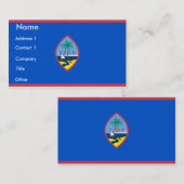 Visitekaartje met de vlag van Guam, Verenigde Stat (Voorkant / Achterkant)