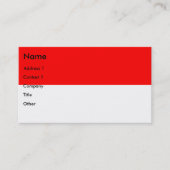 Visitekaartje met de vlag van Indonesië (Voorkant)