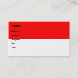 Visitekaartje met de vlag van Indonesië